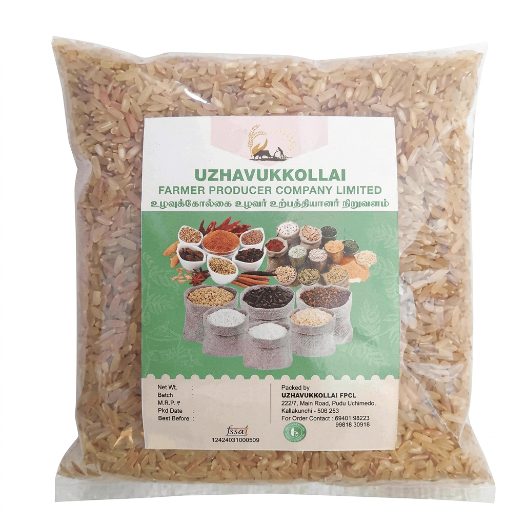HAND POUND BROWN RICE / KAIKUTHAL PONNI 1 kg