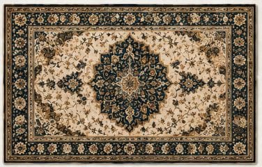 Persian Medallion Design Rigid Decorative Desk Mat Plaque