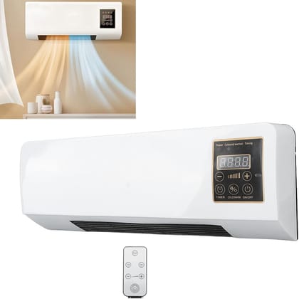 Wall Mounted Electric Room Heater & Cooler Fan with Remote Wall Mounted Electric Room Heater & Cooler Fan with Remote