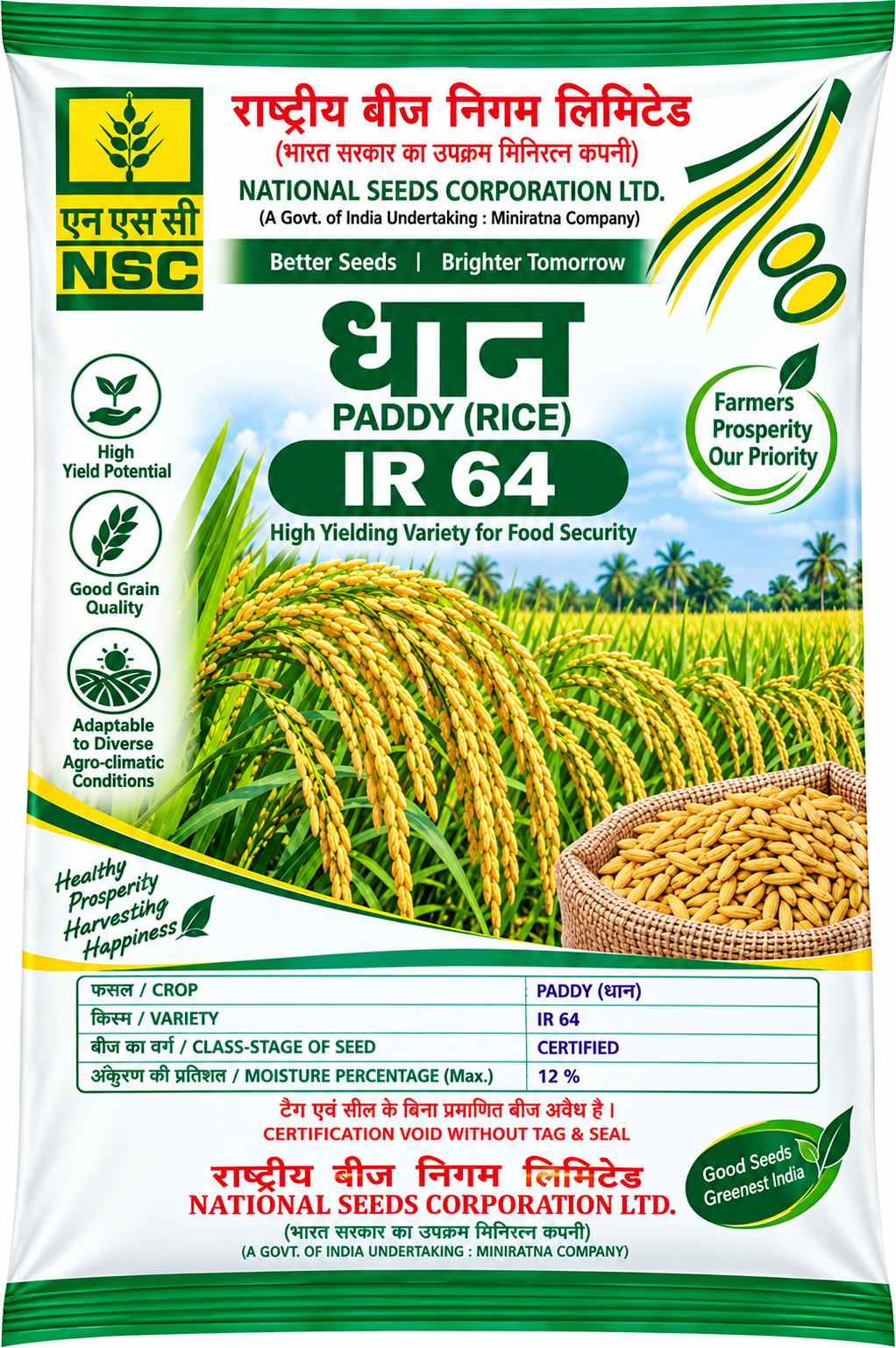 Paddy IR-64 TL -10 KG 