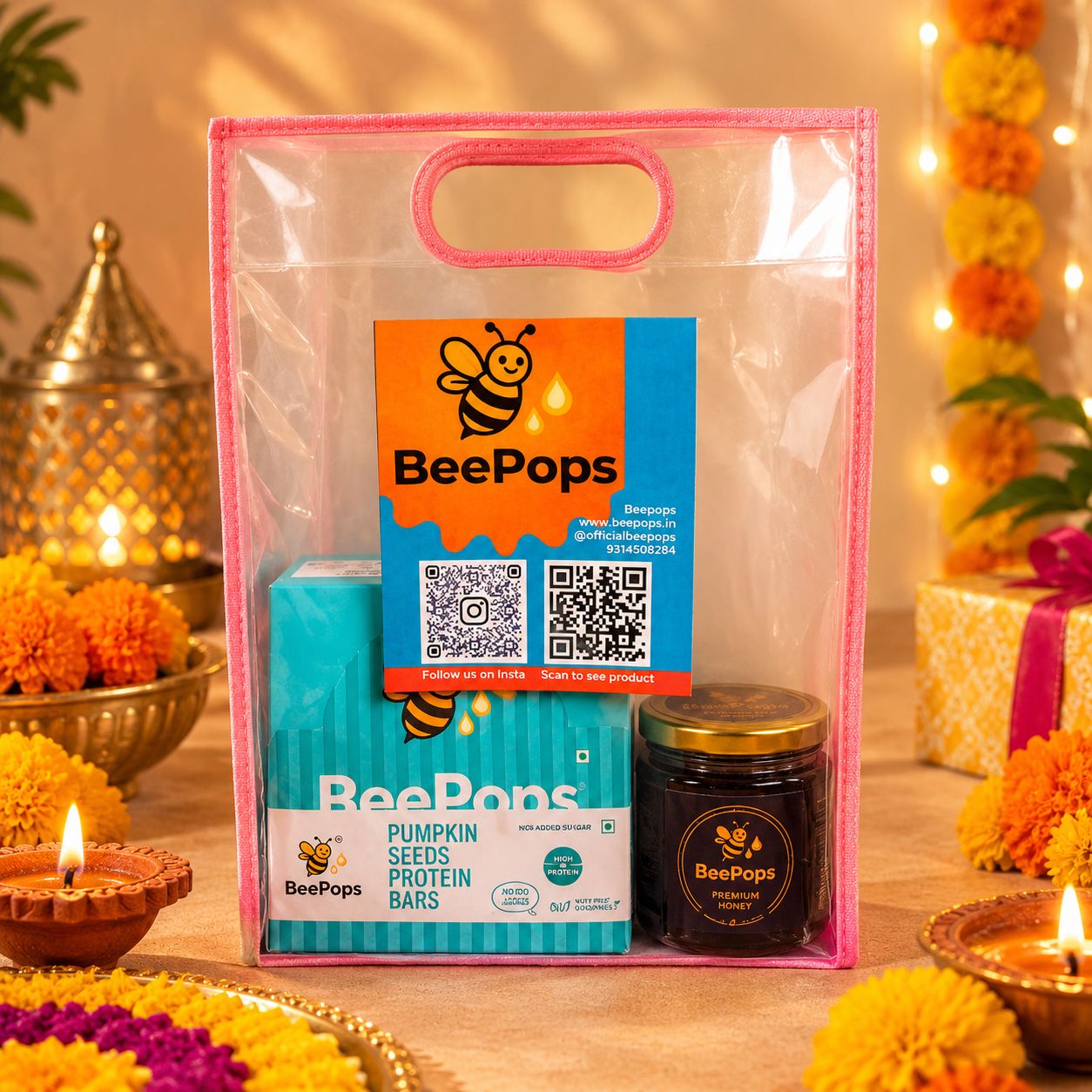 Combo Pack of Any 1 Variant of 6 Bars (Assorted/ Chocolate/ Vanilla/ Pumpkin Seeds/ Ashwagandha/ Dates & No Nuts) Box and Himalayan Honey (500G)