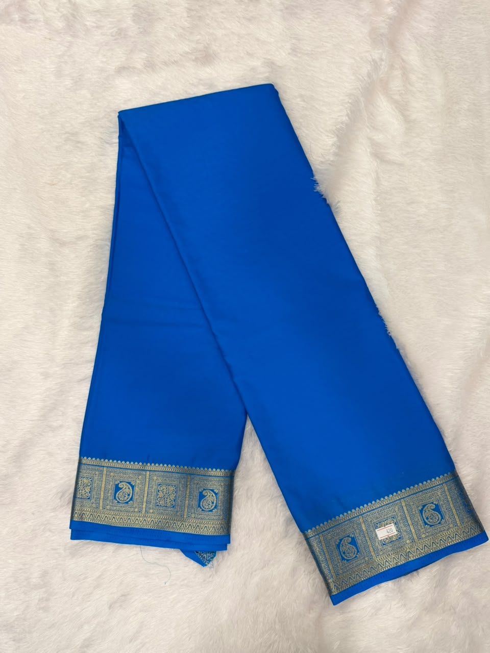 Royal Blue Crepe Saree