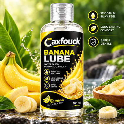 Caxfouck Banana Personal Intimate Lube Gel 100 ml Smooth Feel & Everyday Comfort (Set Of 1)