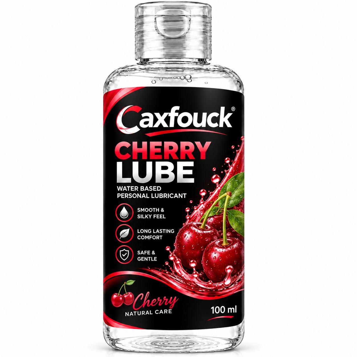 Caxfouck Cherry Personal Intimate Lube Gel 100 ml Smooth Feel & Everyday Comfort (Set Of 1)