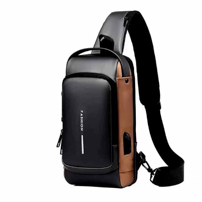 Anti-Theft Sling Bag with USB Charging Port & Lock