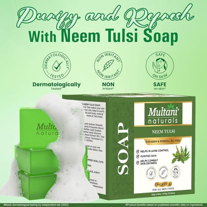 Multani Naturals – Neem Tulsi Soap (3U X 125Gms)