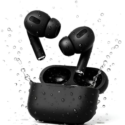 Black TWS Wireless Earbuds with Portable Charging Case