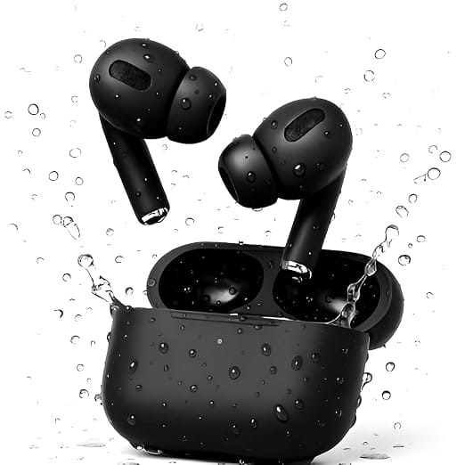Black TWS Wireless Earbuds with Portable Charging Case