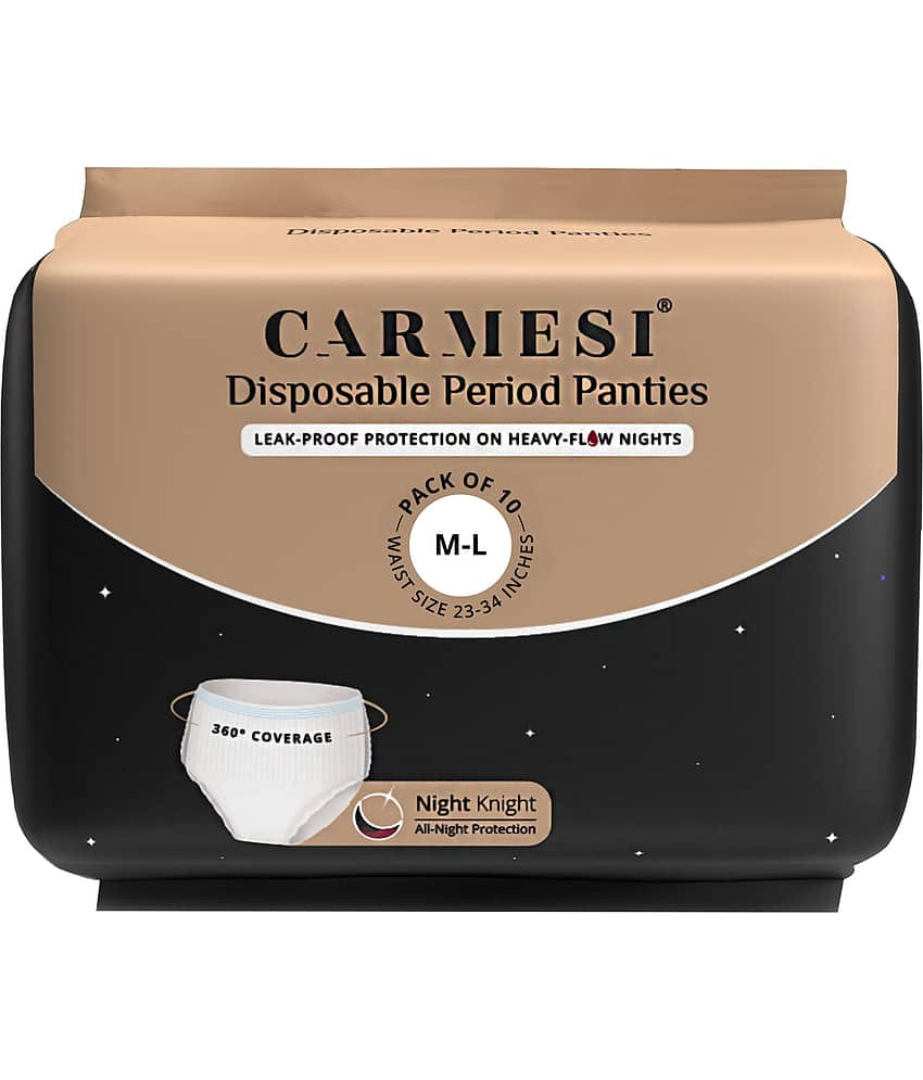 Carmesi Disposable Period Panties (M-L), Maternity Panties, All-Night Protection 10 Pcs