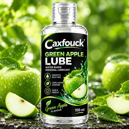 Caxfouck Green Apple Personal Intimate Lube Gel 100 ml Smooth Feel & Everyday Comfort (Set Of 1)