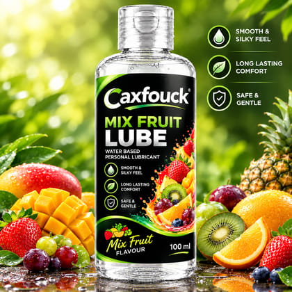 Caxfouck Mix Fruit Personal Intimate Lube Gel 100 ml Smooth Feel & Everyday Comfort (Set Of 1)
