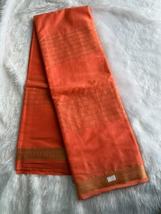 Peach Orange Saree