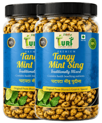 TURF FRESH Tangy Mint Sing Dana | Chatpata Nimbu Pudina Peanuts | Crunchy Snack TURF FRESH Tangy Mint Sing Dana | Chatpata Nimbu Pudina Peanuts | Crunchy Snack
