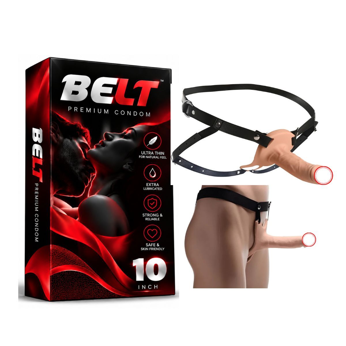 BELT 10 Inch Condom – Premium Adult Personal Care Product
