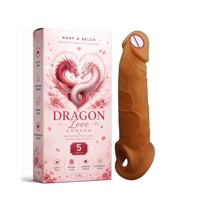 Dragon 5 Inch Textured Condom – 1 Piece