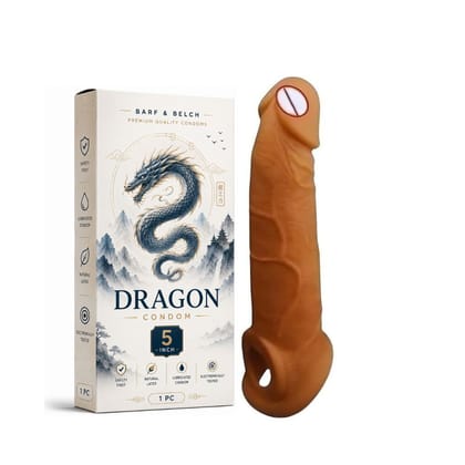 Dragon Condom 5 Inch – Textured Dragon Design