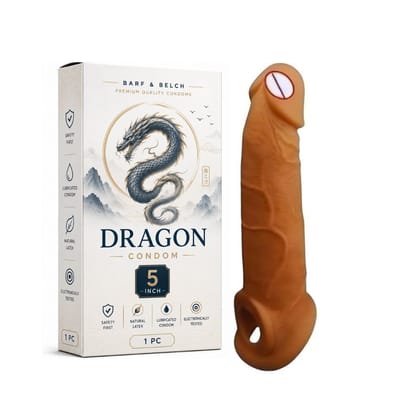 Dragon Condom 5 Inch | Premium Natural Latex Condom for Adults | Quality & Safety Focused Design