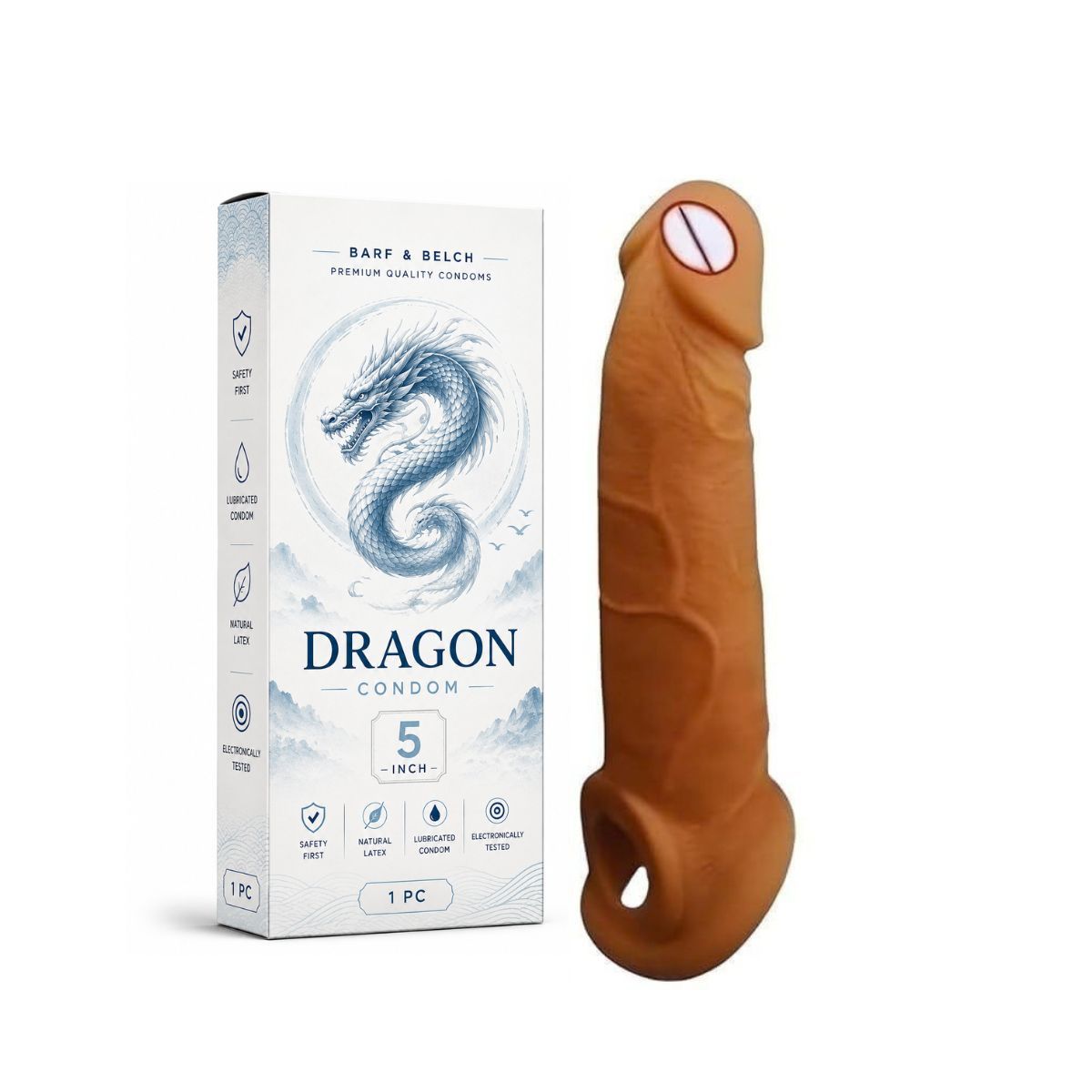 Dragon Condom 5 Inch – Unique Textured Design