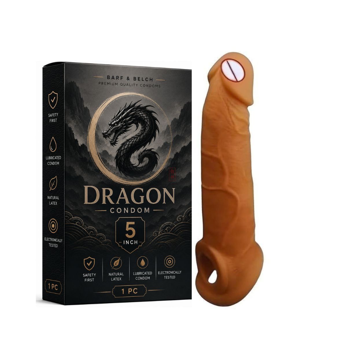 5 Inch Dragon Textured Adult Product