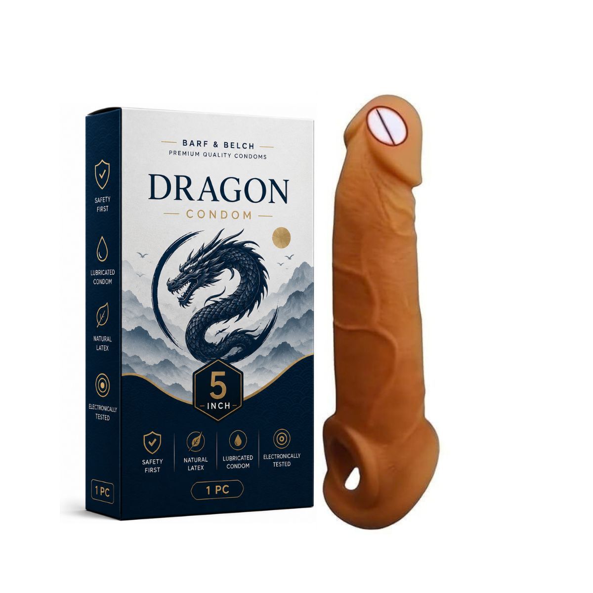 Dragon Textured Condom 5 Inch – Adult Wellness Product