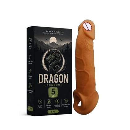 Dragon Silicone Condom 5 Inch | Silicone Adult Condom for Adults | 1 Piece Intimate Wellness Product