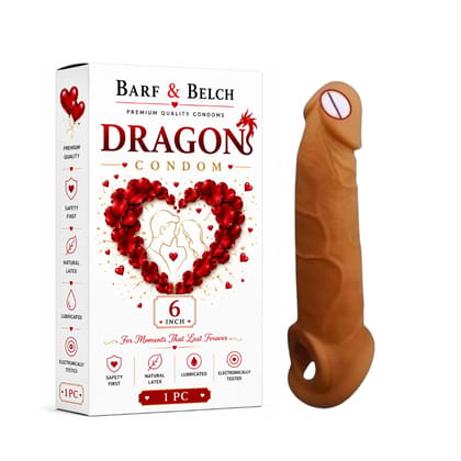 Dragon 6 Inch Silicone Condom | Dragon Silicone Adult Condom | 6 Inch Adult Intimate Product | 1 Piece