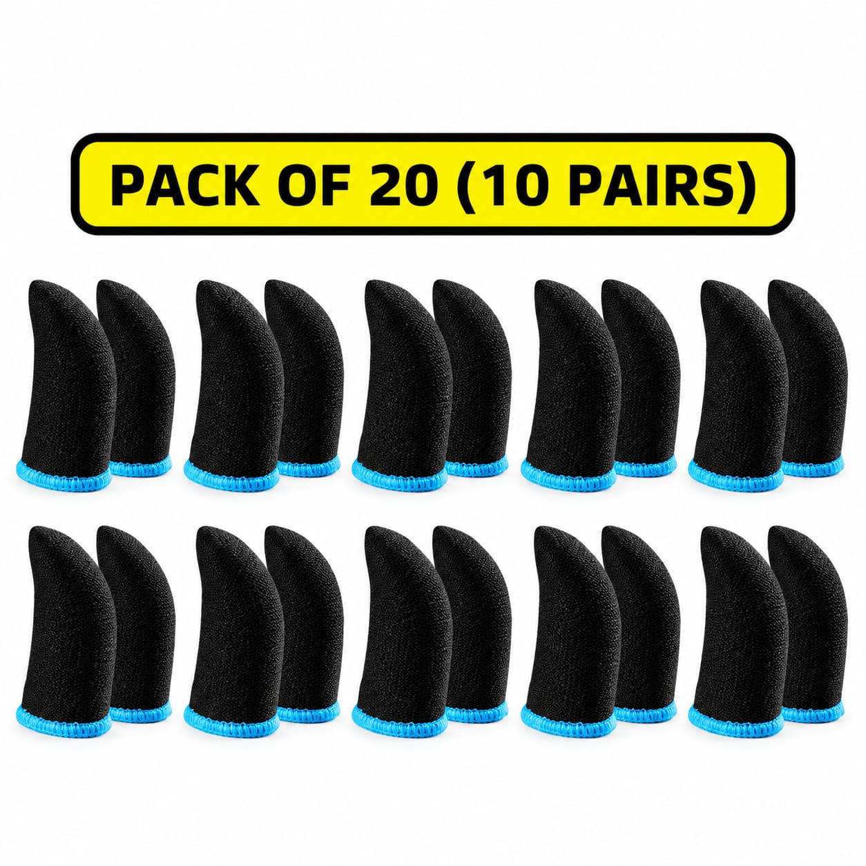 High Sensitivity Gaming Finger Sleeves for Mobile (Pack of 20)