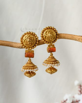 Gold Polish Silver Earrings CHE2054