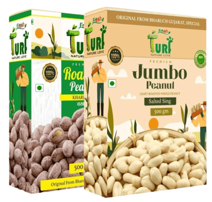 TURF FRESH - Premium Roasted Peanut| Salted Peanuts for Upwas | Khari Sing - Chakna Dana Chana | Bharuch Gujarat Special TURF FRESH - Premium Roasted Peanut| Salted Peanuts for Upwas | Khari Sing - Chakna Dana Chana | Bharuch Gujarat Special