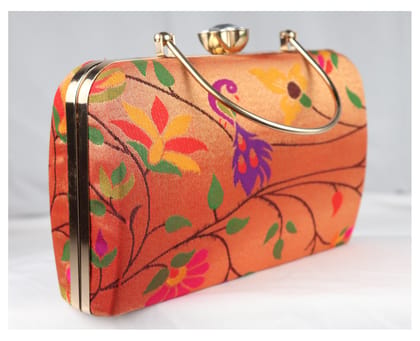 PAITHANI HANDLE BOX PURSE