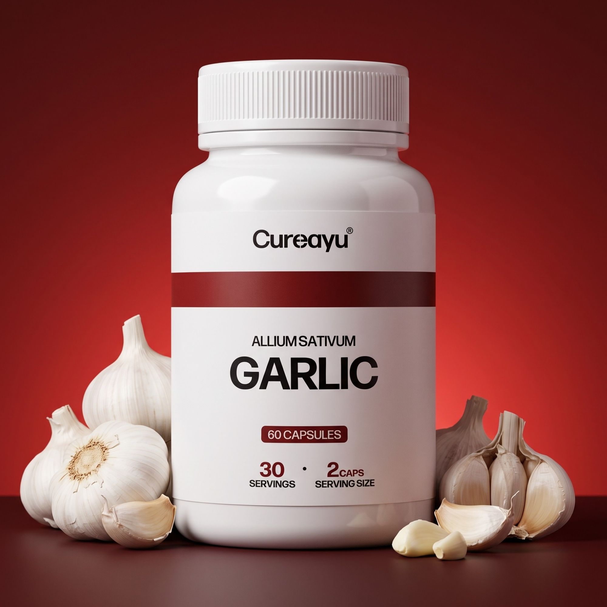 Cureayu Garlic Capsules | Ayurvedic Support for Heart Health, Immunity & Detox