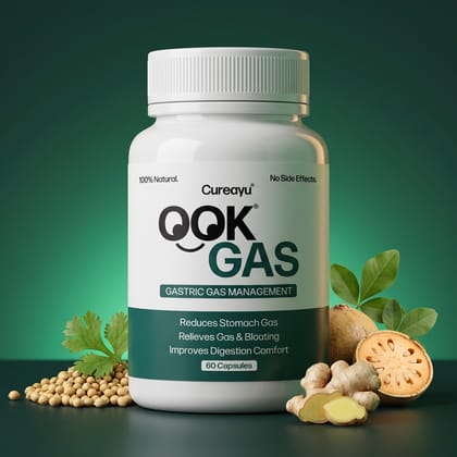 Cureayu OOK® Gas Capsules | Ayurvedic Support for Gas Relief & Digestion Comfort