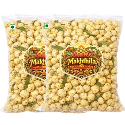 MAKHTHILA - Premimum Roasted Masala Makhana – Crunchy, Flavorful & Protein-Rich Snack | Lotus Seed with Kadhi Patta Fry