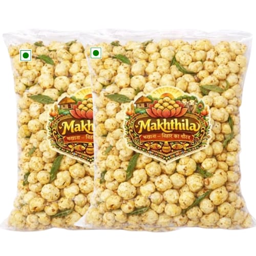 MAKHTHILA - Premimum Roasted Masala Makhana – Crunchy, Flavorful & Protein-Rich Snack | Lotus Seed with Kadhi Patta Fry