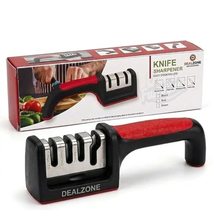 DEALZONE 3-Stage Manual Kitchen Knife & Scissor Sharpener