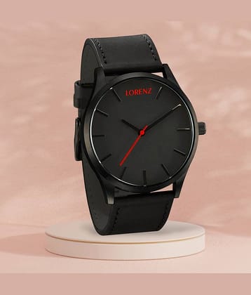 Lorenz Black PU Analog Men's Watch