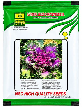 Nsc Ornamental Kale 10 Gram Truthfully Labelled Seed Pouch