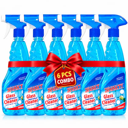 SHAKTI Glass & Multi Surface Cleaner 500 Ml - 6 Pcs Combo
