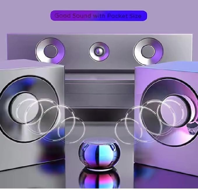 Mini Portable Bluetooth Speaker Wireless Compact Music Speaker with Stylish Multicolor Design