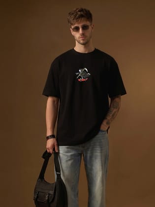 The Retro India Men Oversized Black Cotton TShirt Graphic Print | Premium DTF Printed Stylish Designer Tee | Trendy Luxury Streetwear | Comfortable Mens Black Cotton Tee Shirt Oversize Fit The Retro India Men Oversized Black Cotton TShirt Graphic Print | Premium DTF Printed Stylish Designer Tee | Trendy Luxury Streetwear | Comfortable Mens Black Cotton Tee Shirt Oversize Fit