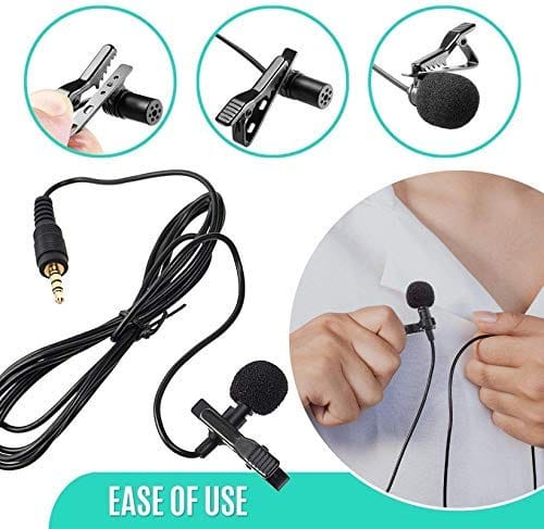 Wired Collar Mic for Mobile, YouTube, Vlogging, Reels & Voice Recording