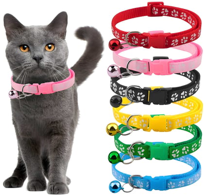 Heavy Duty Nylon Cat Harness Pack of 4 | Adjustable & Comfortable Harness Collars for Cats, Kittens & Persian Cats | Lightweight Pet Walking & Training Harness Set (Original)