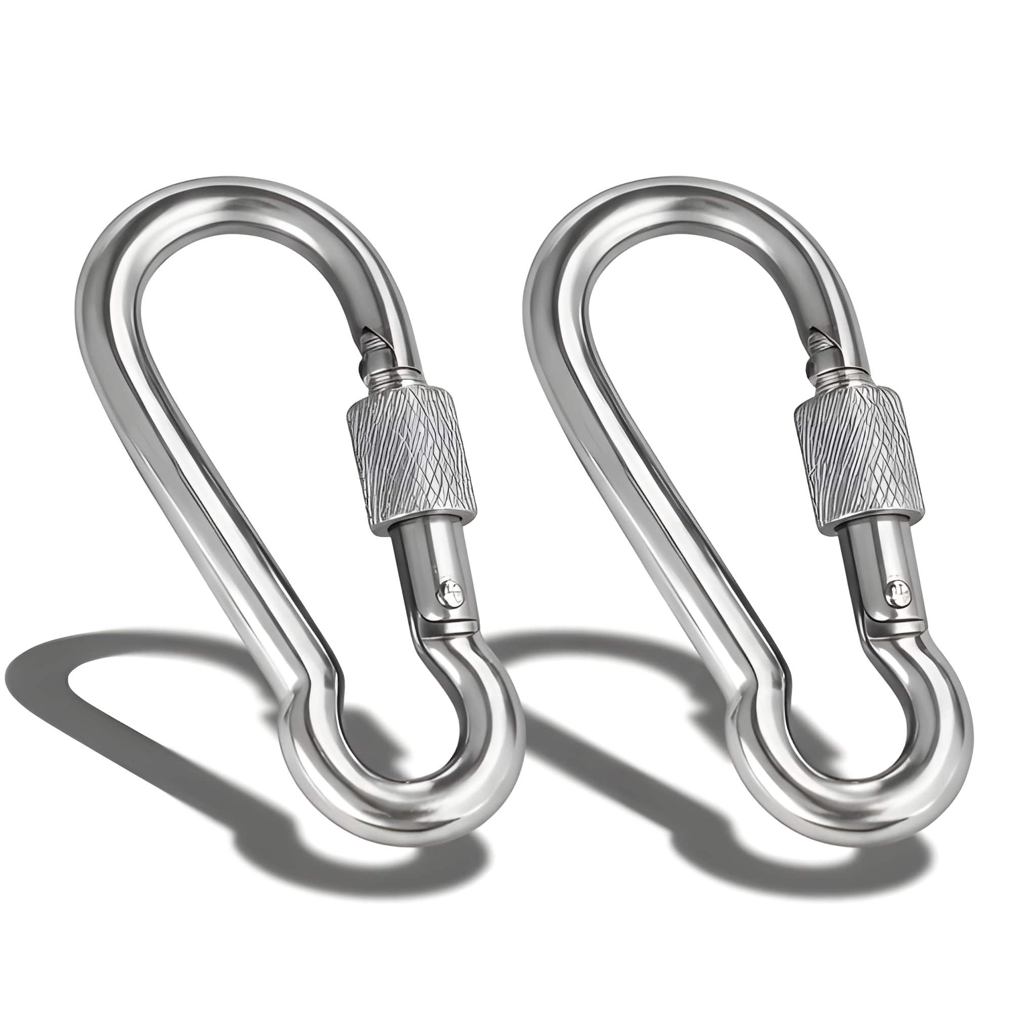 Heavy Duty Snap Screw Hook Heavy Duty Safety Lock Cable Attachment, Snap Hooks for Weight Lifting, Mountain Climbing, Gym & Home Use 2 Pcs (Original)