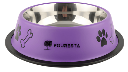 WUGO Fouresta Dog Bowl 720 ml, Non-Skid Food & Water Feeding Pet Bowl for Dogs, Puppies & Cats, Anti-Slip Pet Feeding Bowl (Original)