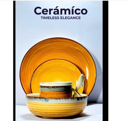 Cermco| Classy Brown Dinner Set Of 4 Pcs