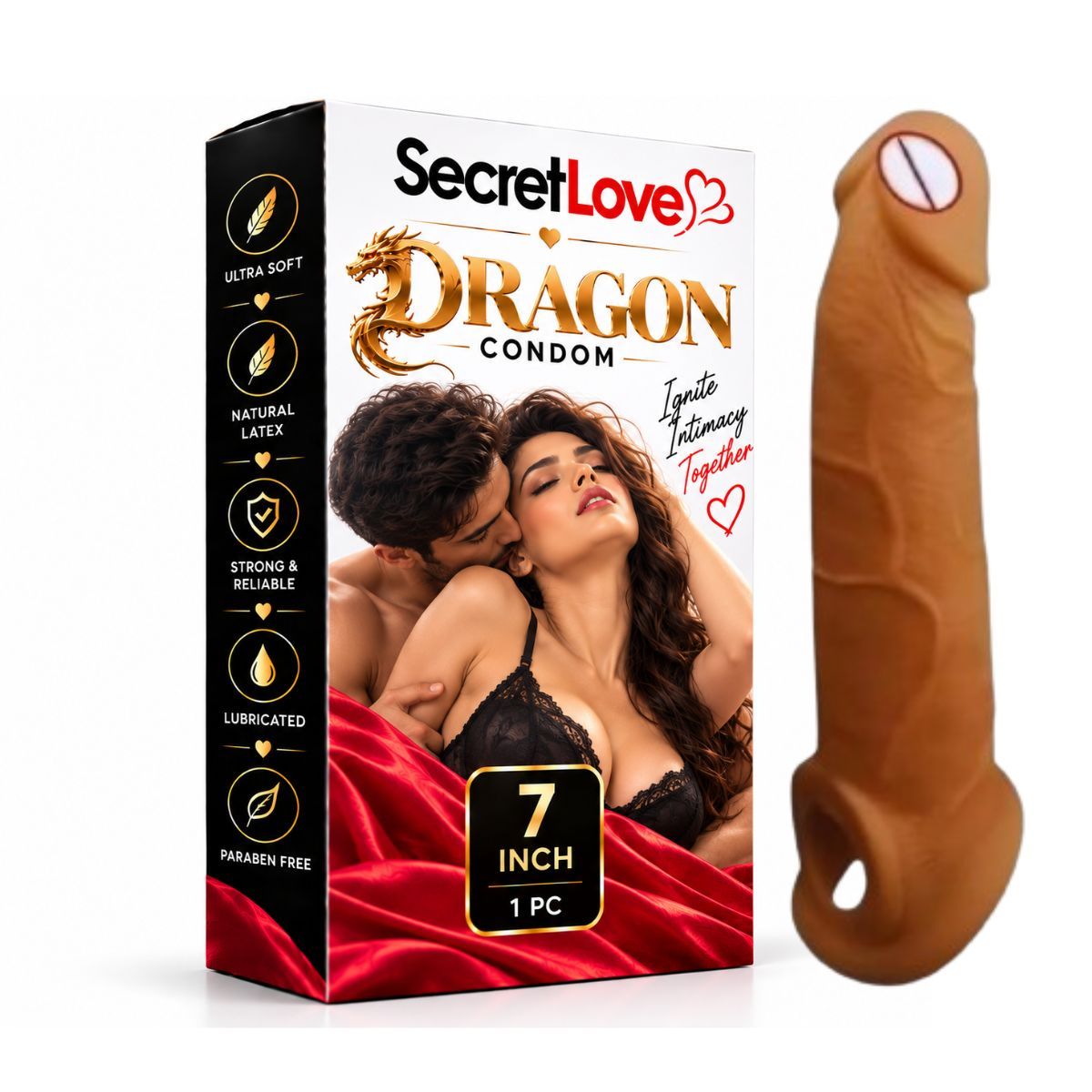Dragon Silicone Adult Accessory 7 Inch – Fantasy Dragon Condom Design Intimate Product