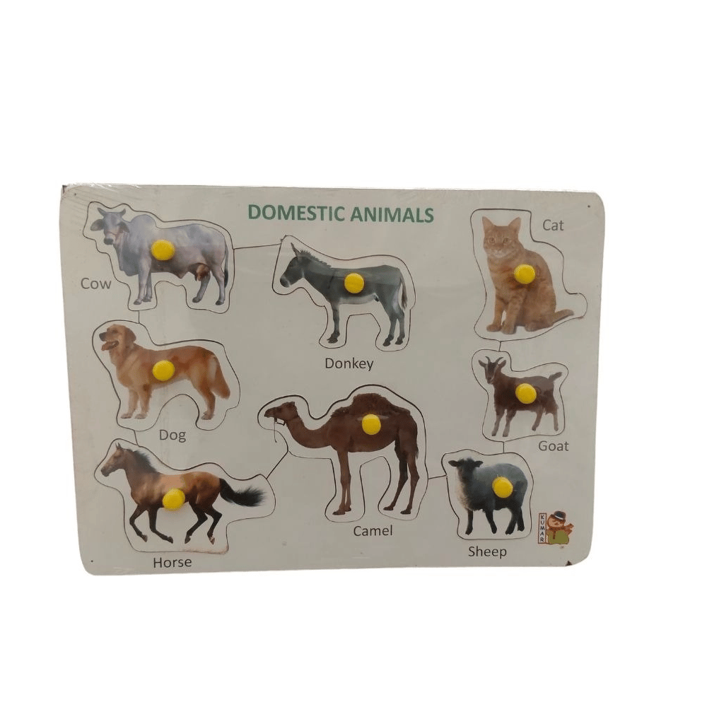 domestic animal wooden puzzle wooden educational toys 3 years assorted pid52117