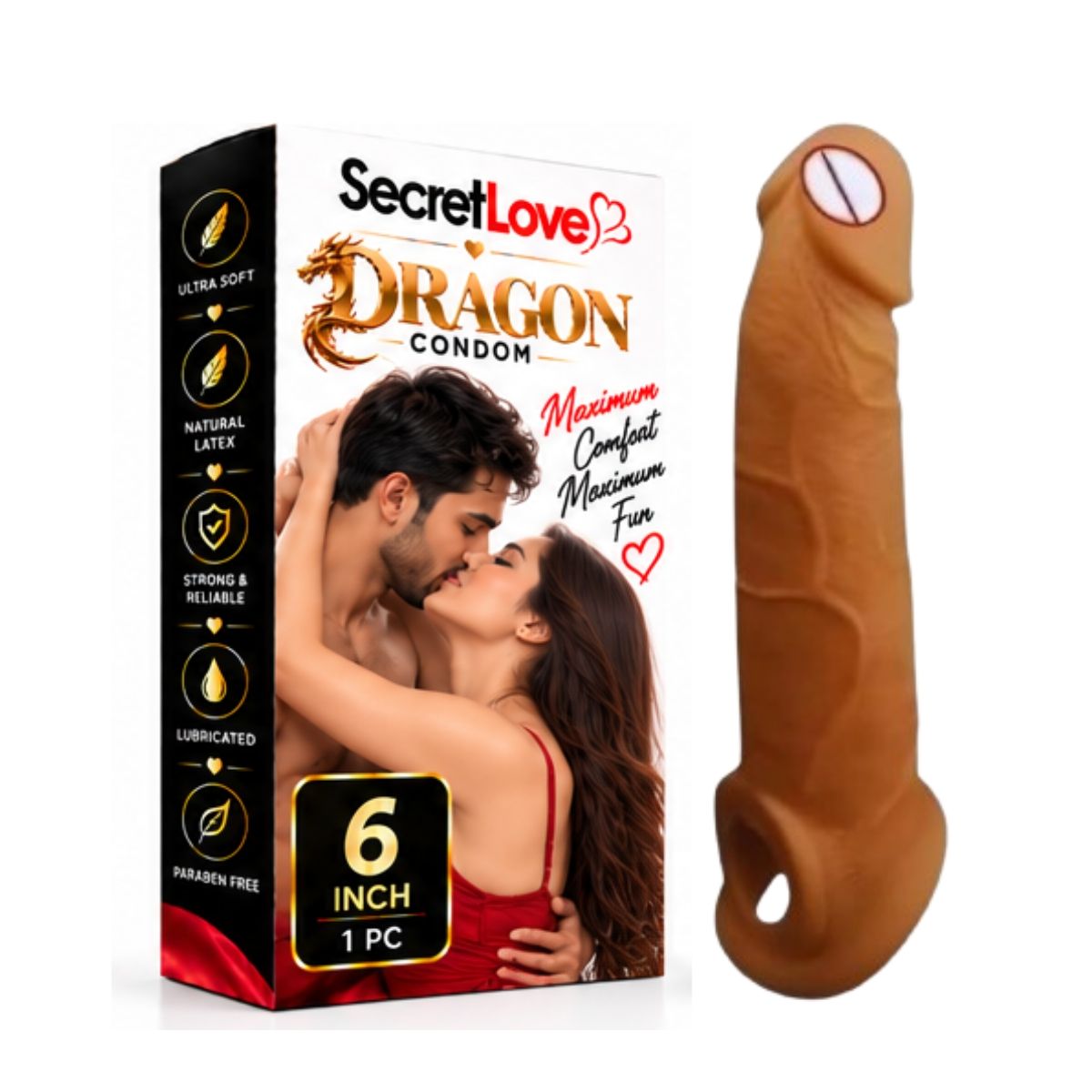 Dragon Fantasy Intimate Product 6 Inch – Silicone Dragon Condom Adult Accessory