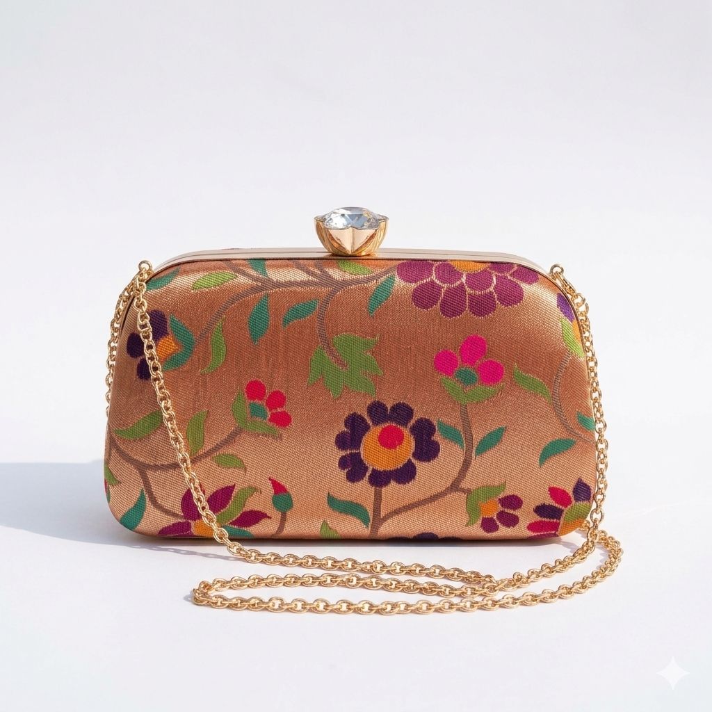 PAITHANI CHAIN BOX PURSE