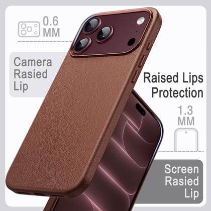 iPhone 18 Pro Leather Magnetic  Case Military Grade Drop Protection Cover